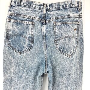 Vintage Chic Acid Wash High Waisted Tapered Jeans Womens 14 Made in USA 80s 90s